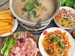 lòng, lòng lợn, cháo lòng, miến lòng, bún lòng, lẩu cháo lòng