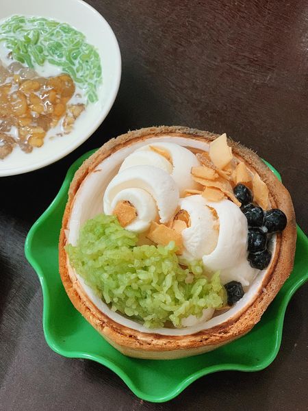 kem, kem xôi dừa, kem xôi